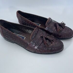 Cole Haan Bragano Men's Size 10 Shoes Brown Leather Italian Tassel Kiltie Loafer